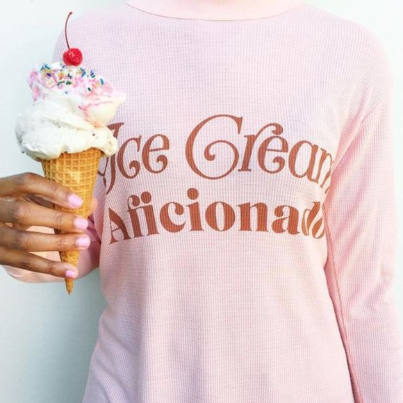 Wildfox Ice Cream Aficionado Thermal Top - Picture 1 of 4